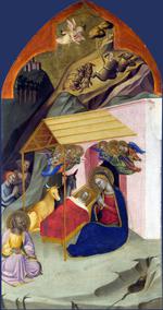 欧洲12-19世纪油画三_CIONE, Jacopo di - The Nativity and Annunciation to the Shepherds
